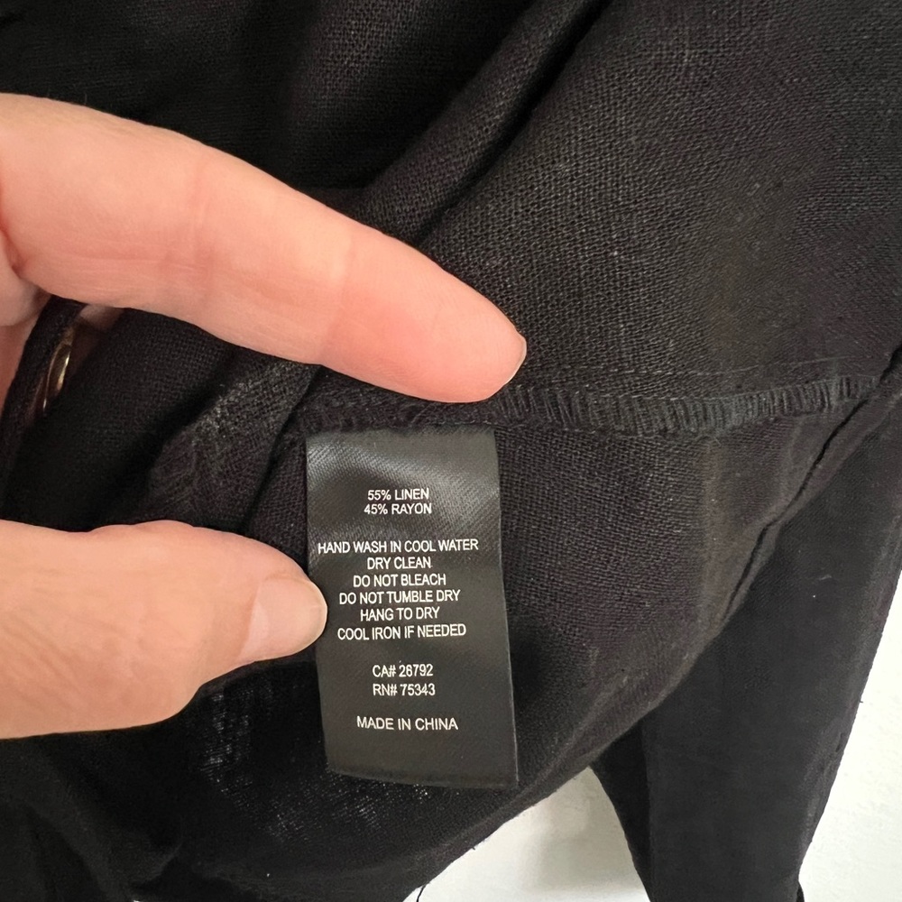 House of Harlow 1960 Womens Tie Front Top Large Linen NWT - Picture 3 of 5